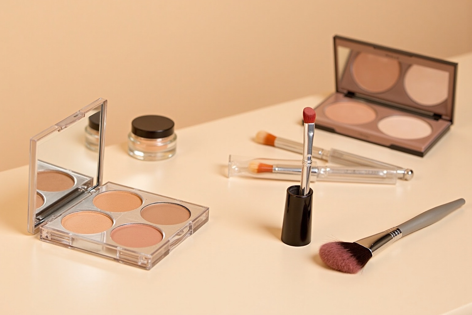 Contouring Anfänger – Frau trägt Make-up zum Gesicht formen